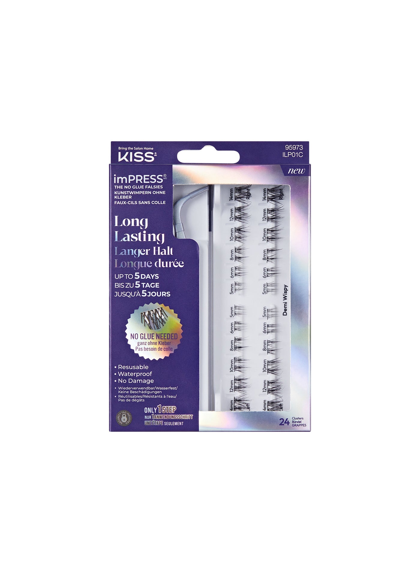 Kiss Impress Press-on Long lasting Lashes Demi Wispy ILP01C