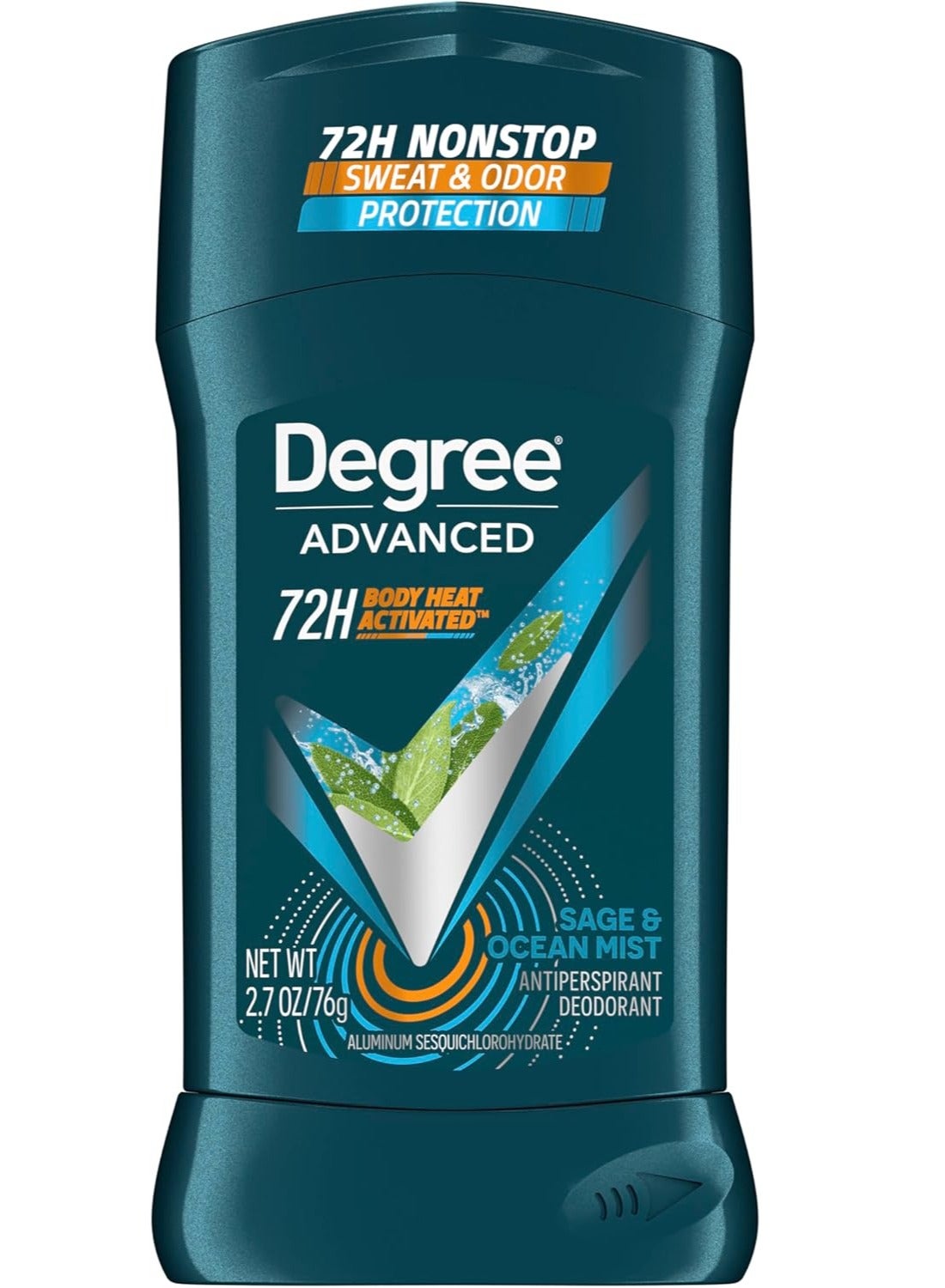 Degree Advanced Antiperspirant Deodorant 72H Sweat & Odor Protection Sage and Ocean Mist Deodorant with Motionsense Technology For Men 76 gm