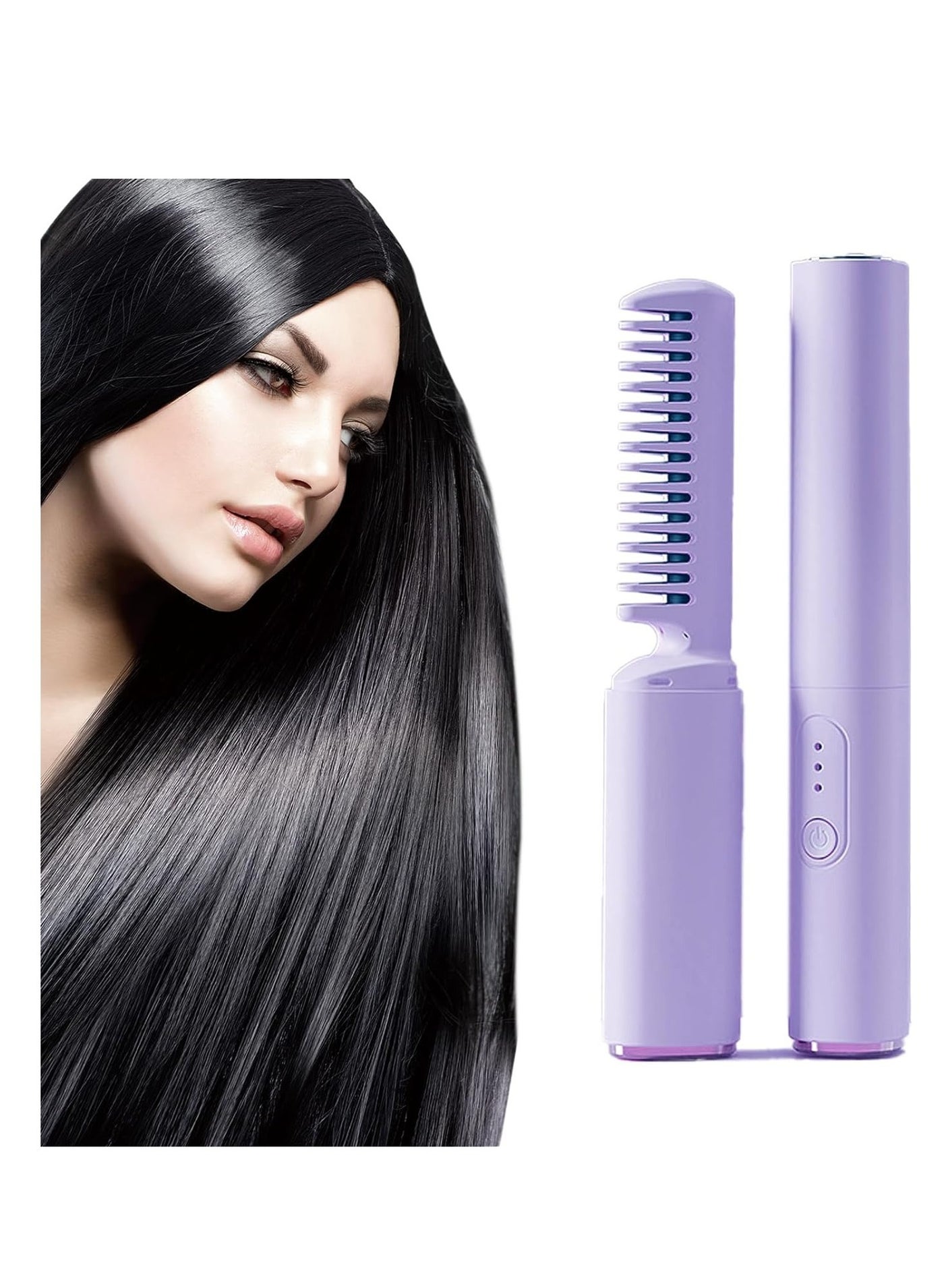 Introducing the UltraGlow Portable Hair Styler: Your Rechargeable Travel Companion for Effortless Styling Anywhere, Anytime.