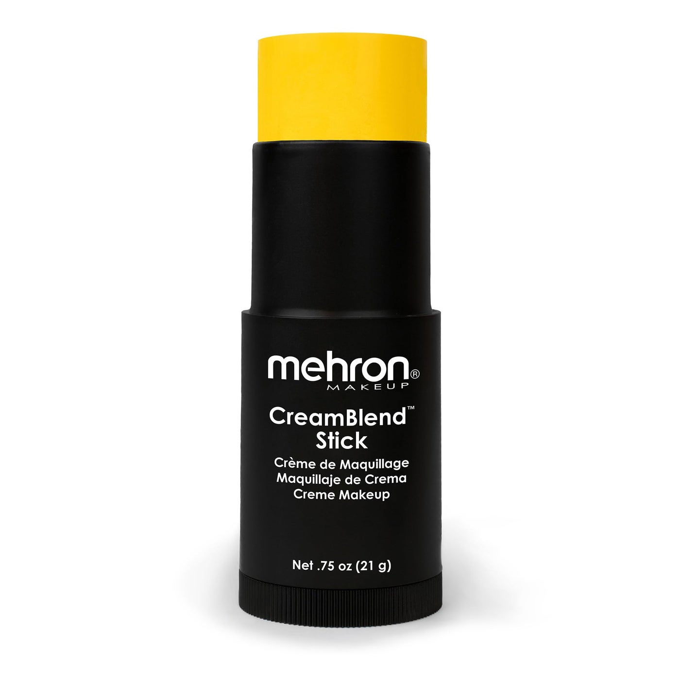 Mehron Makeup CreamBlend Stick | Face Paint, Body Paint, & Foundation Cream Makeup | Perfect for Halloween .75 oz (Yellow)