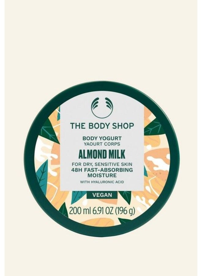 Almond Milk Body Yogurt – Lightweight Gel-Cream | 48hr Moisture | Soothes & Hydrates Dry, Sensitive Skin | Enriched with Almond Milk | Fast-Absorbing & Comforting Scent, 200 ml