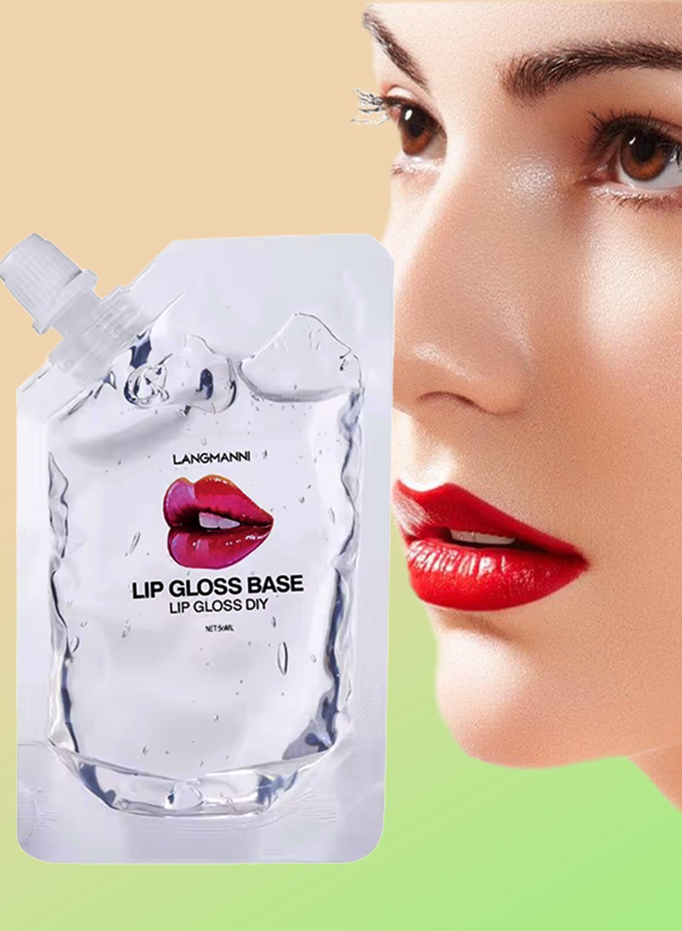 50ml Lip Gloss Base Moisturize Lip Gloss Base Oil Material Makeup Primers Non Stick Lipstick Primer for DIY Handmade Lip Balms Lip Gloss Transparent Lip Glaze Base Lip Oil