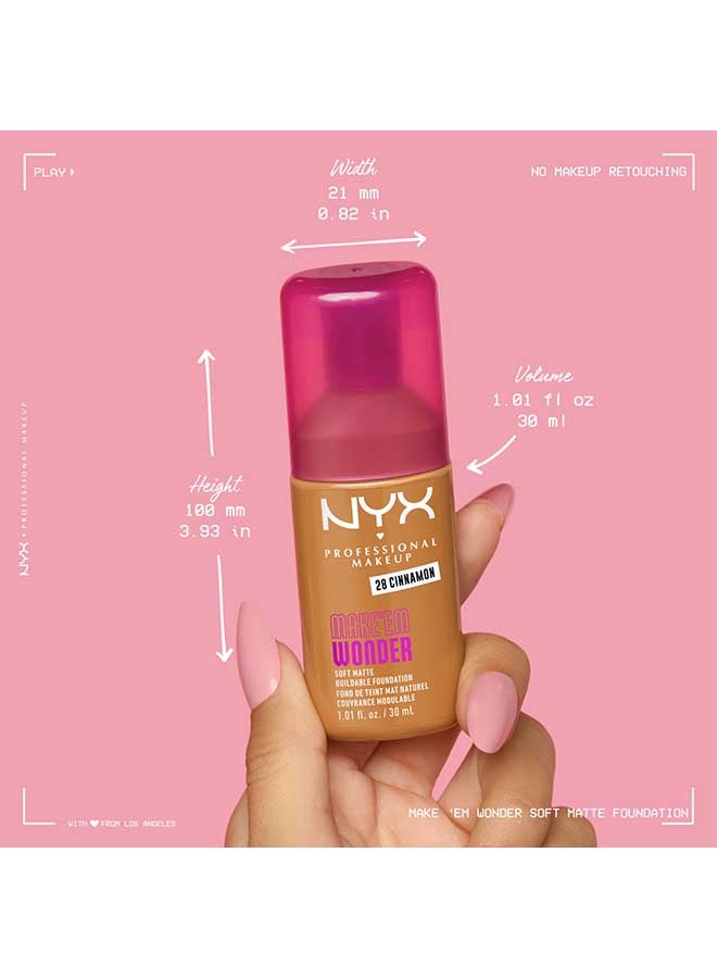 Make 'EM Wonder, 24H Soft Matte Foundation, Undetectable  Finish, Golden - image 10