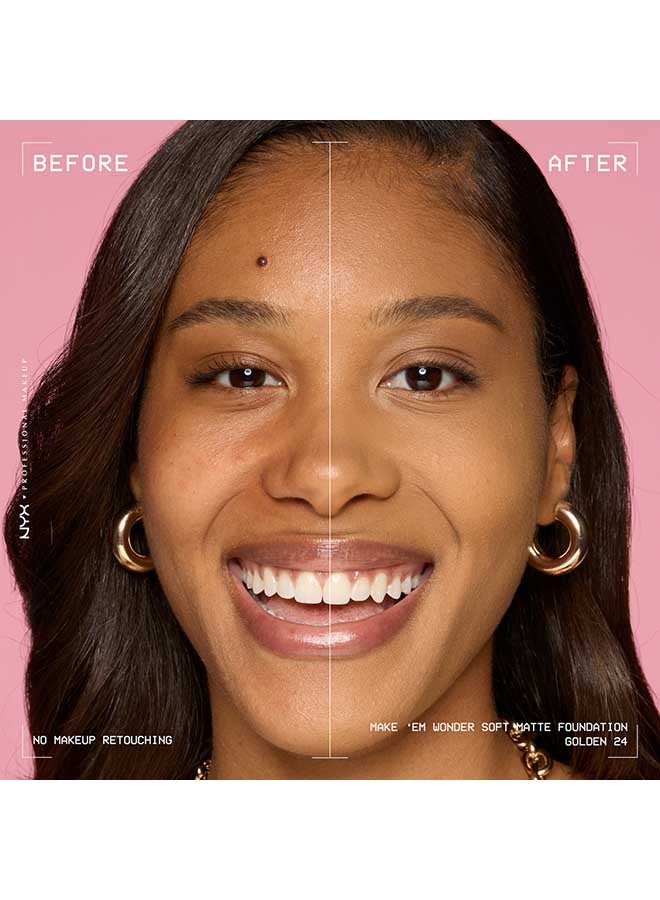 Make 'EM Wonder, 24H Soft Matte Foundation, Undetectable  Finish, Golden - image 3