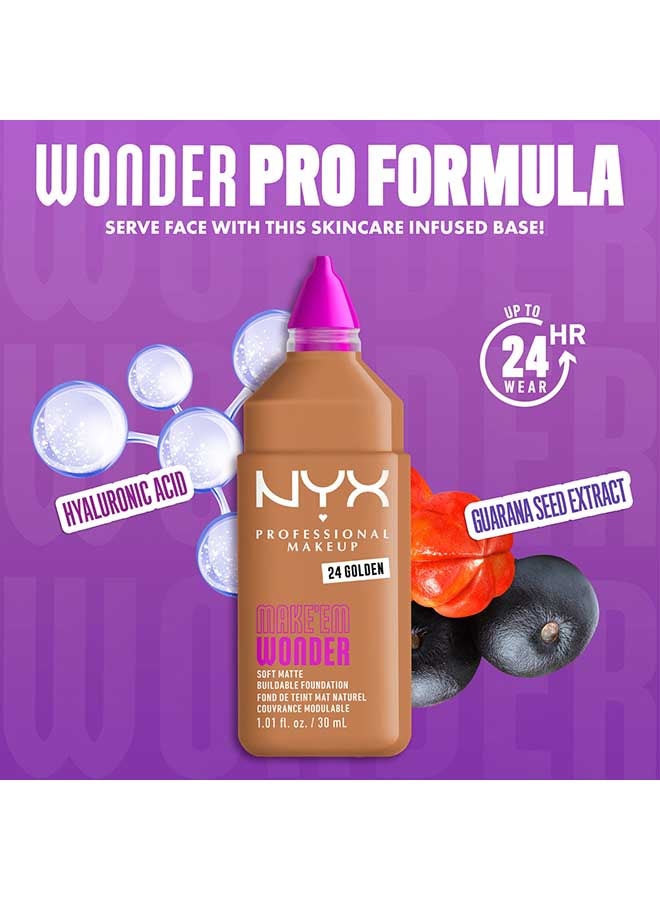 Make 'EM Wonder, 24H Soft Matte Foundation, Undetectable  Finish, Golden - image 4