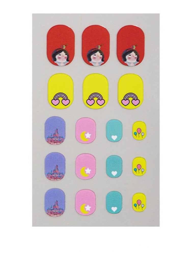 126PCs Nail Stickers for Women and Little Girls - 7 Sheets 3D Self-Adhesive DIY Nail Art Decoration Set Including Flowers Leaves Animals Plants Fruits Nail Decals for Woman Kids Girls