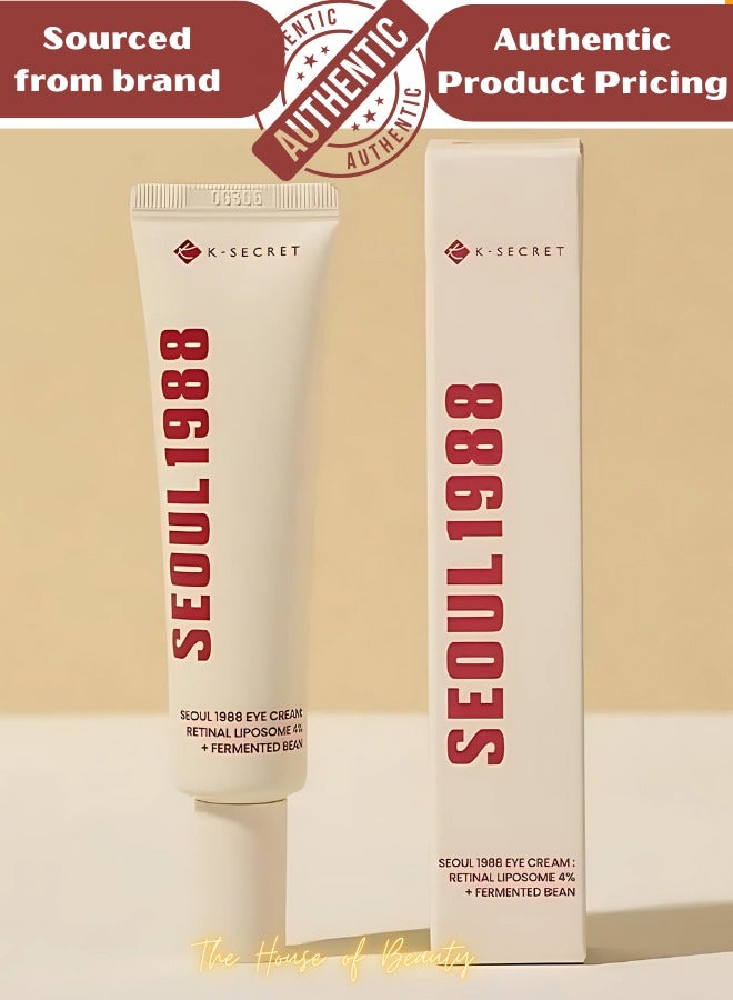 SEOUL 1988 Eye Cream 30ml, Retinal Liposome 4% + Fermented Bean | Anti-aging, Brightening, Firming