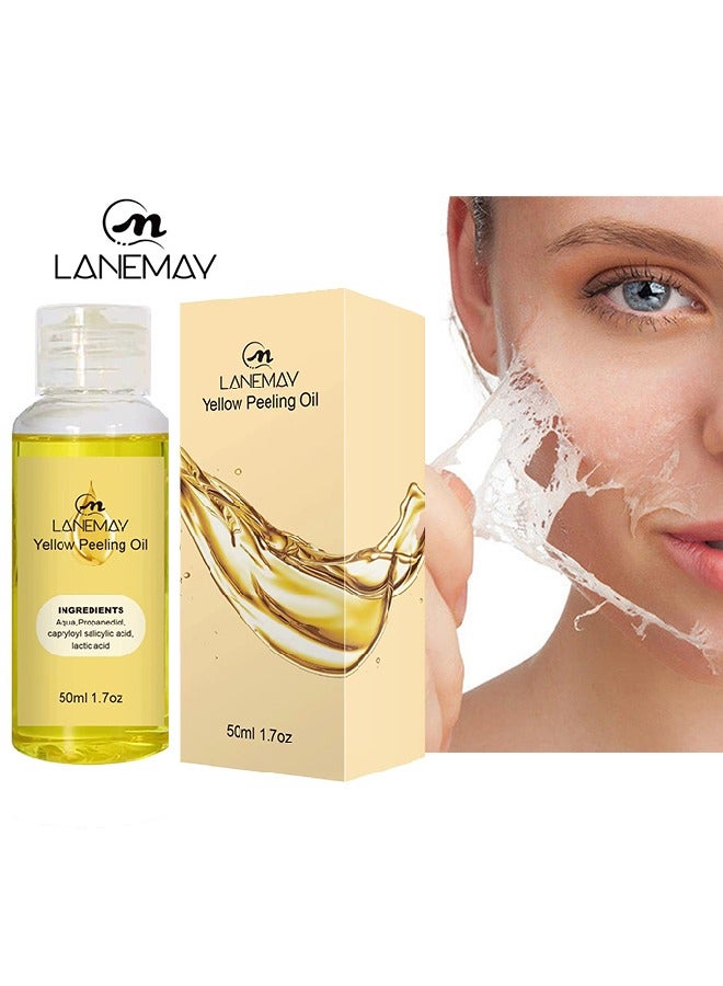Yellow Peeling Oil,Brightening Exfoliating Oil Deep Cleansing Exfoliating Dead Skin Lightening Spots Brightening Skin Care Oil,Super Strength Exfoliating Dark Skin for Body,  Cleansing and Moisturizin