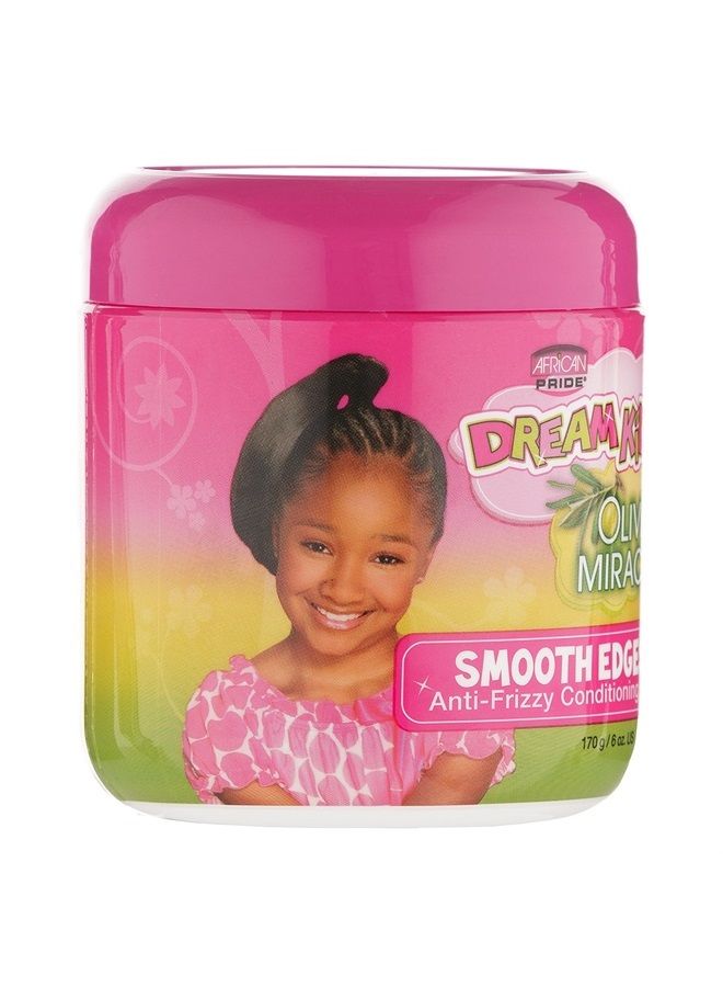 Dream Kids Olive Miracle Smooth Edges Anti-Frizzy Conditioning Gel - Contains Olive Oil, Reduces Hair Dryness & Breakage, 6 Oz