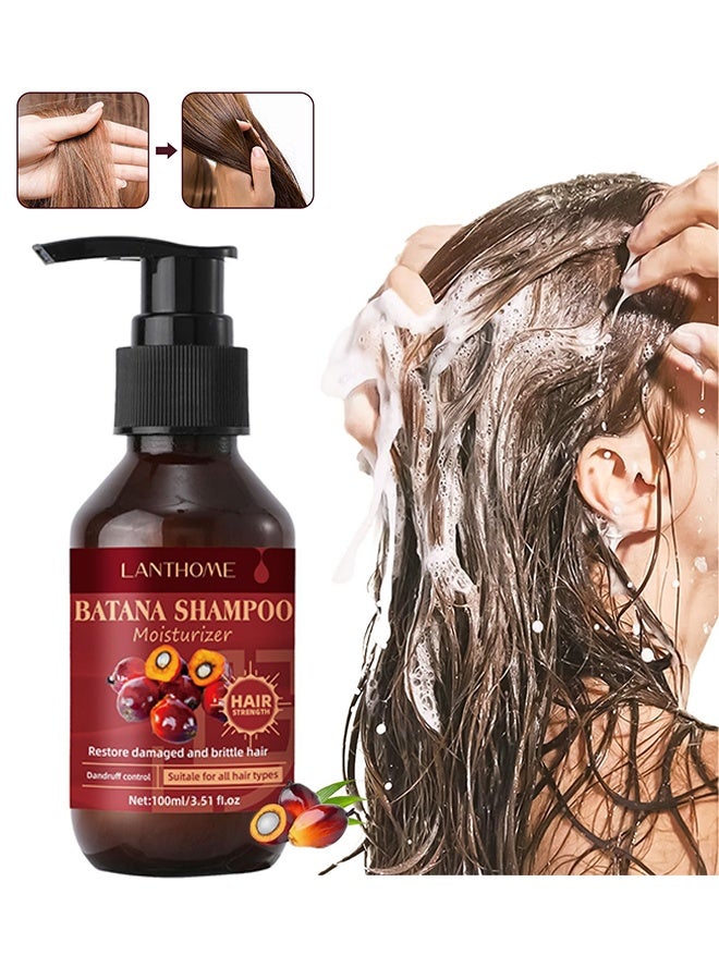 Batana Shampoo - Batana Oil for Shampoo,Organic Batana Oil，Shampoo with 100% Pure Raw Batana Oil,Promotes Hair Wellness for Men & Women Enhances Hair & Skin Radiance,Leaves your Hair Smoother Oil（100ml）