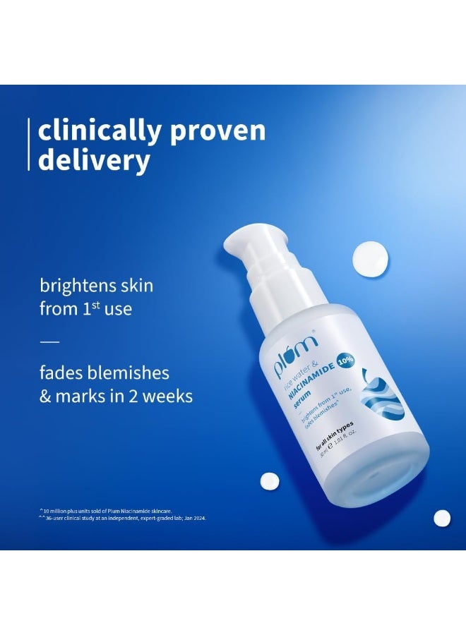 Rice Water And 10% Niacinamide Face Serum 30ml |For Acne Marks, Blemishes And Uneven Skin Tone | Lightweight Hydrating Skincare with Licorice, Caffeine And Squalane, 1.01 fl oz - image 3