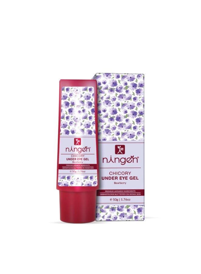 Chicory Under Eye Gel I Essence of Bearberry I Dermatologically Tested, Paraben Free I Reduce Puffiness, Dark Circles I 50g
