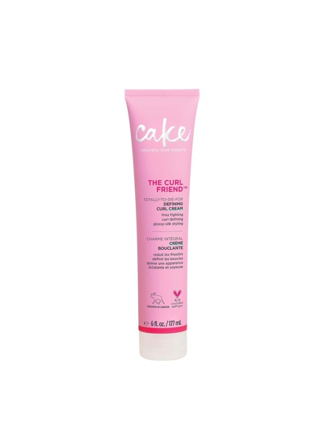 Cake Beauty Curl Defining Cream, The Curl Friend - Moisturizes and Defines Curls â€“ For Frizz Control & Detangling - Avocado Oil, Soybean Oil & Shea Butter â€“ For Curly Hair- 6 Fl Oz / 177 mL