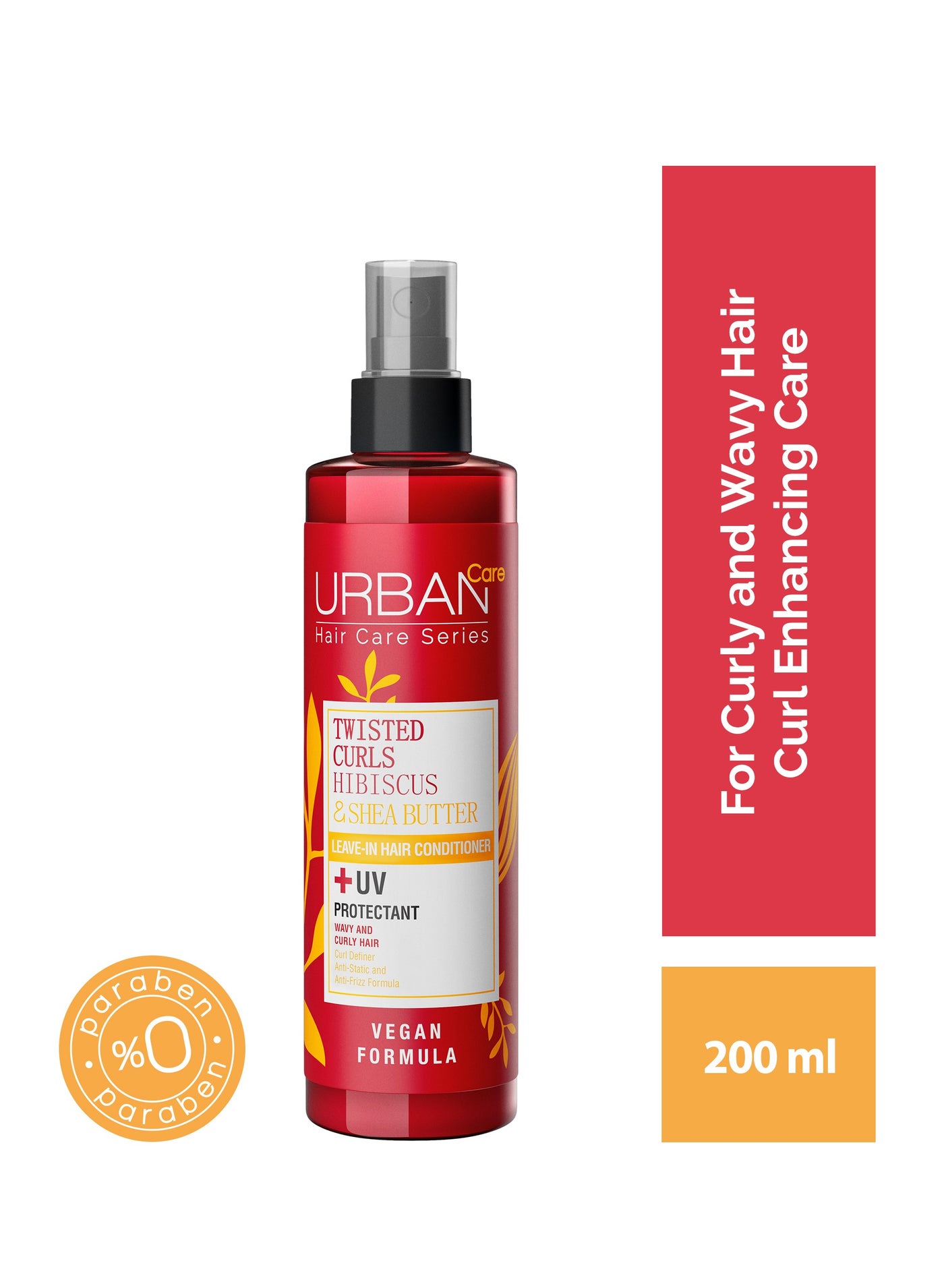 Urban Care Twisted Curls Hibiscus & Shea Butter Leave In Conditioner Spray (2 Phase)
