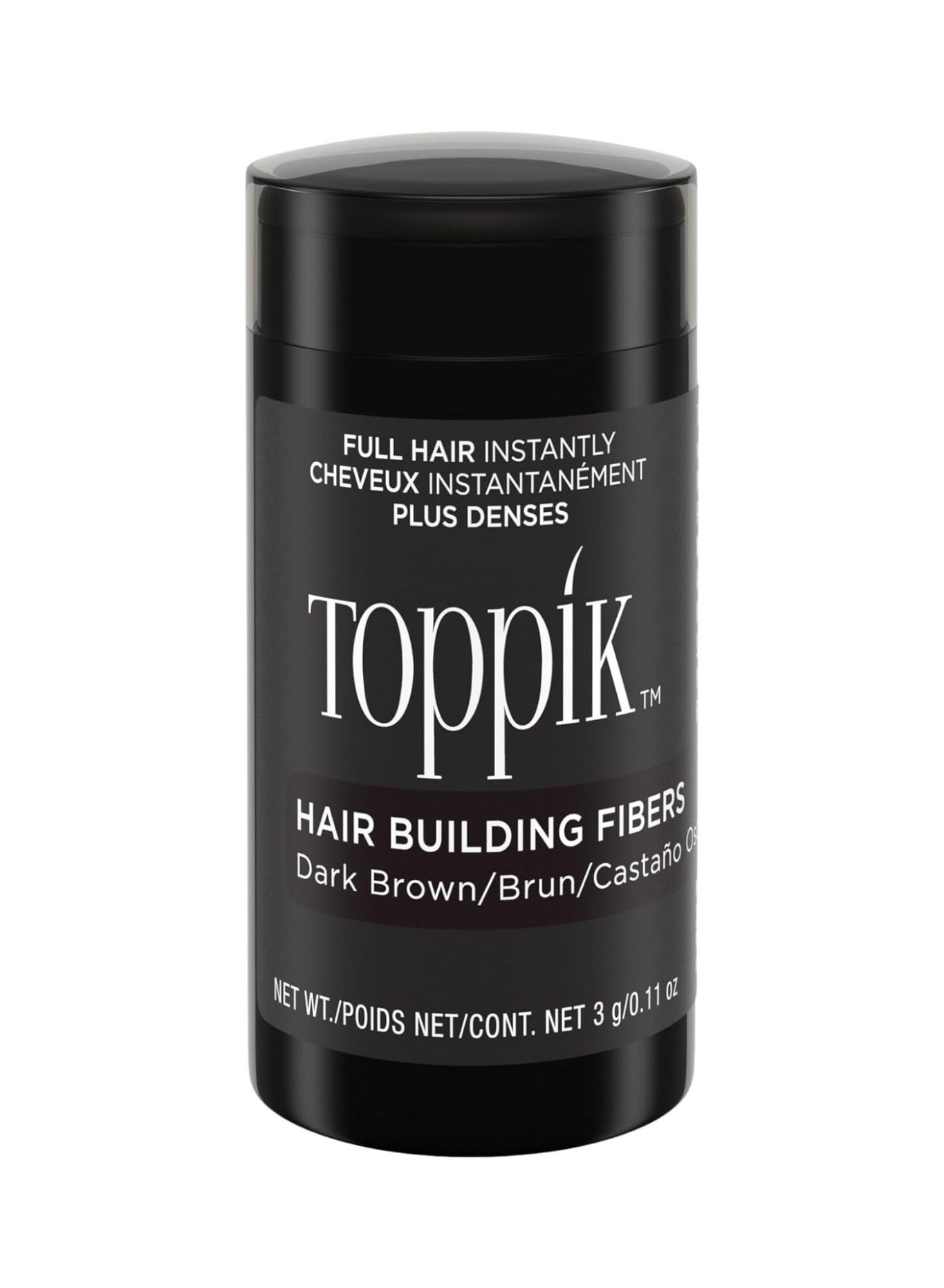 Hair Building Fibers Instant Hair Concealer for Thinning Hair, Hair Fiber for Men & Women, Texture Powder with Natural Keratin, Long-Lasting Hair Color Dark Brown - 3g
