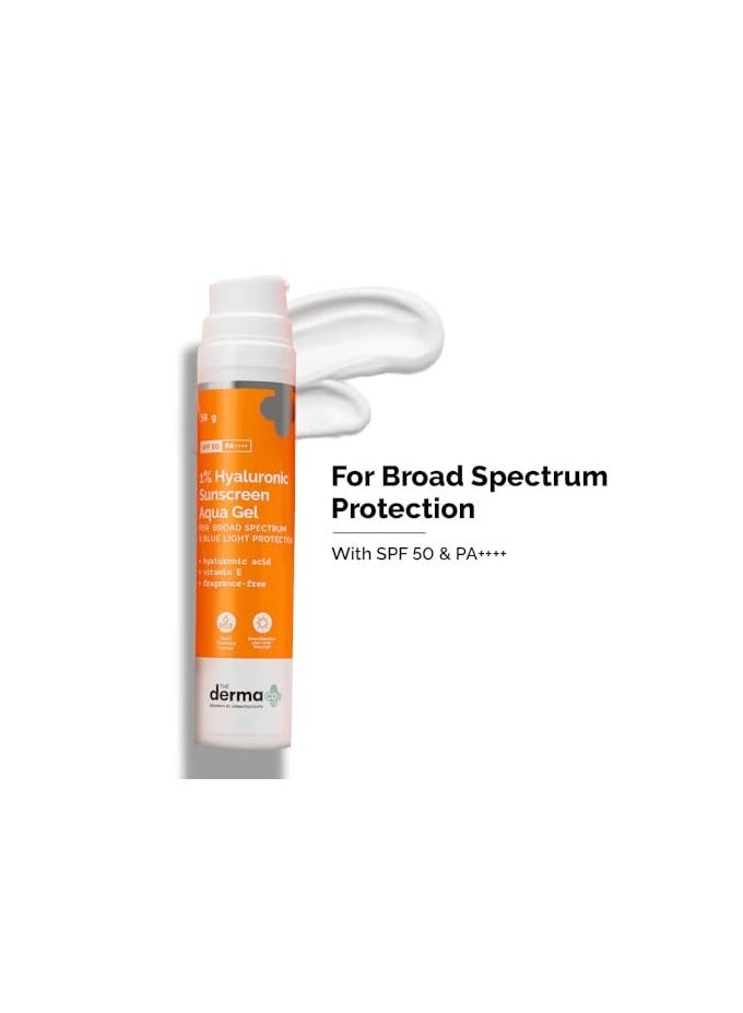 The Derma Co Anti Acne Kit | Skincare Routine Kit | 1% Salicylic Acid Gel Face Wash + 2% Salicylic Acid Serum + 1% Hyaluronic Sunscreen Aqua Gel |Spectrum Protection, Spf 50 Pa++++ For Men And Women - image 4