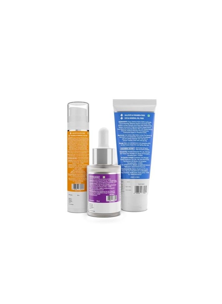 The Derma Co Anti Acne Kit | Skincare Routine Kit | 1% Salicylic Acid Gel Face Wash + 2% Salicylic Acid Serum + 1% Hyaluronic Sunscreen Aqua Gel |Spectrum Protection, Spf 50 Pa++++ For Men And Women - image 5