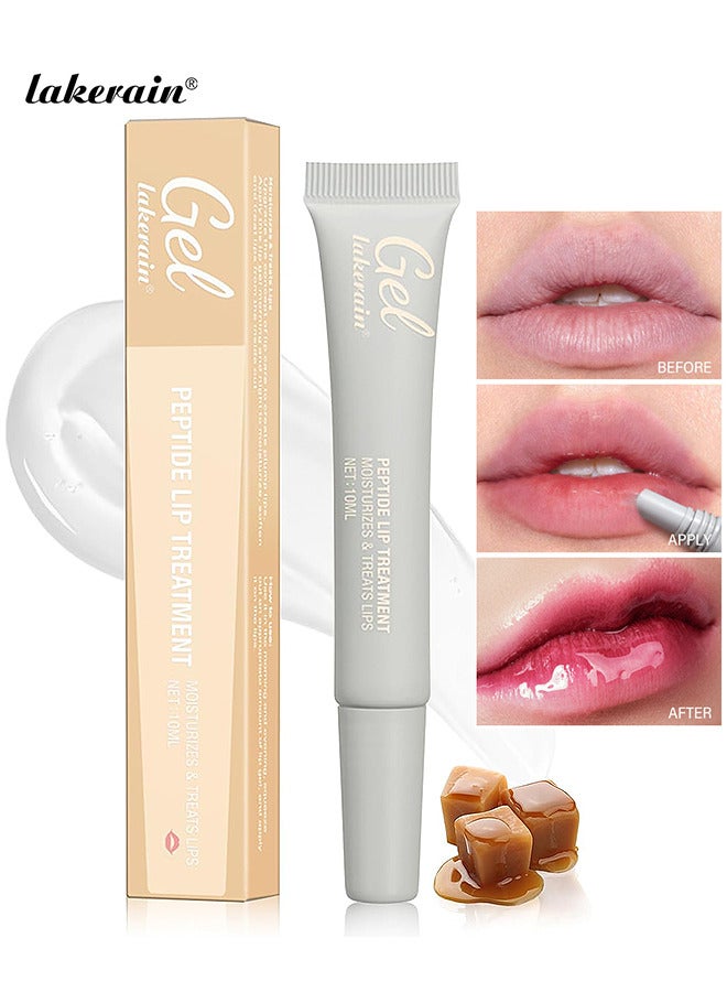Peptide Lip Treatment Gel, Watermelon Moisturizes And Treats Lips Lip Gloss Oil For Plumper And Moisturizer Serum Hydrating Lip Serum For Dry Peeling And Dark Lips Gorgeous Glow 10ML