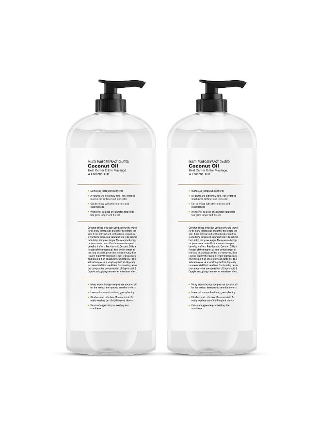 Majestic Pure Fractionated Coconut Oil Pack of 2 | 473ml Each | Pure Liquid Coconut Oil | Carrier & Massage Oil | Dilutes Essential Oils | For Skin, Hair, Lip & Body Care - image 6
