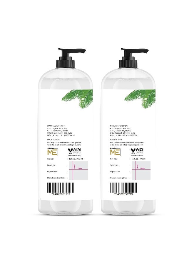 Majestic Pure Fractionated Coconut Oil Pack of 2 | 473ml Each | Pure Liquid Coconut Oil | Carrier & Massage Oil | Dilutes Essential Oils | For Skin, Hair, Lip & Body Care - image 7