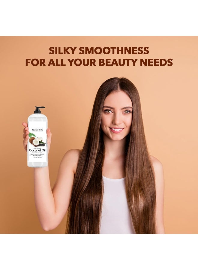 Majestic Pure Fractionated Coconut Oil Pack of 2 | 473ml Each | Pure Liquid Coconut Oil | Carrier & Massage Oil | Dilutes Essential Oils | For Skin, Hair, Lip & Body Care - image 8