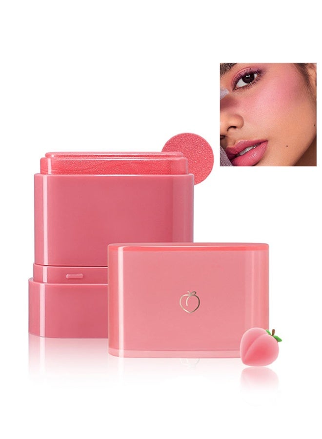 Blush Dewy Cheek & Lip Multi Balm - Fruit Flavor Makeup, Face Brightening Lasting Colo, Blusher Stick Natural Glow Silly Blusher Light And Soft Feeling The Apply On Your Face -#01 Peach