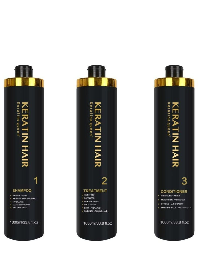 Keratin Hair Ttreatment Set 1000 ml*3 Pcs