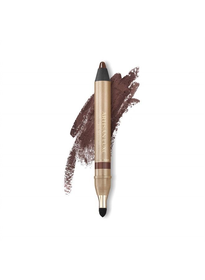 Beauty Velvet Jumbo Eyeliner Pencil - Smokey Eyes in 3 Minutes - Water-Proof Smudge-Proof, Long-Lasting - Age-Defying Essential Oils - Seduction (Shade: Chocolate Brown) (Dark Chocolate