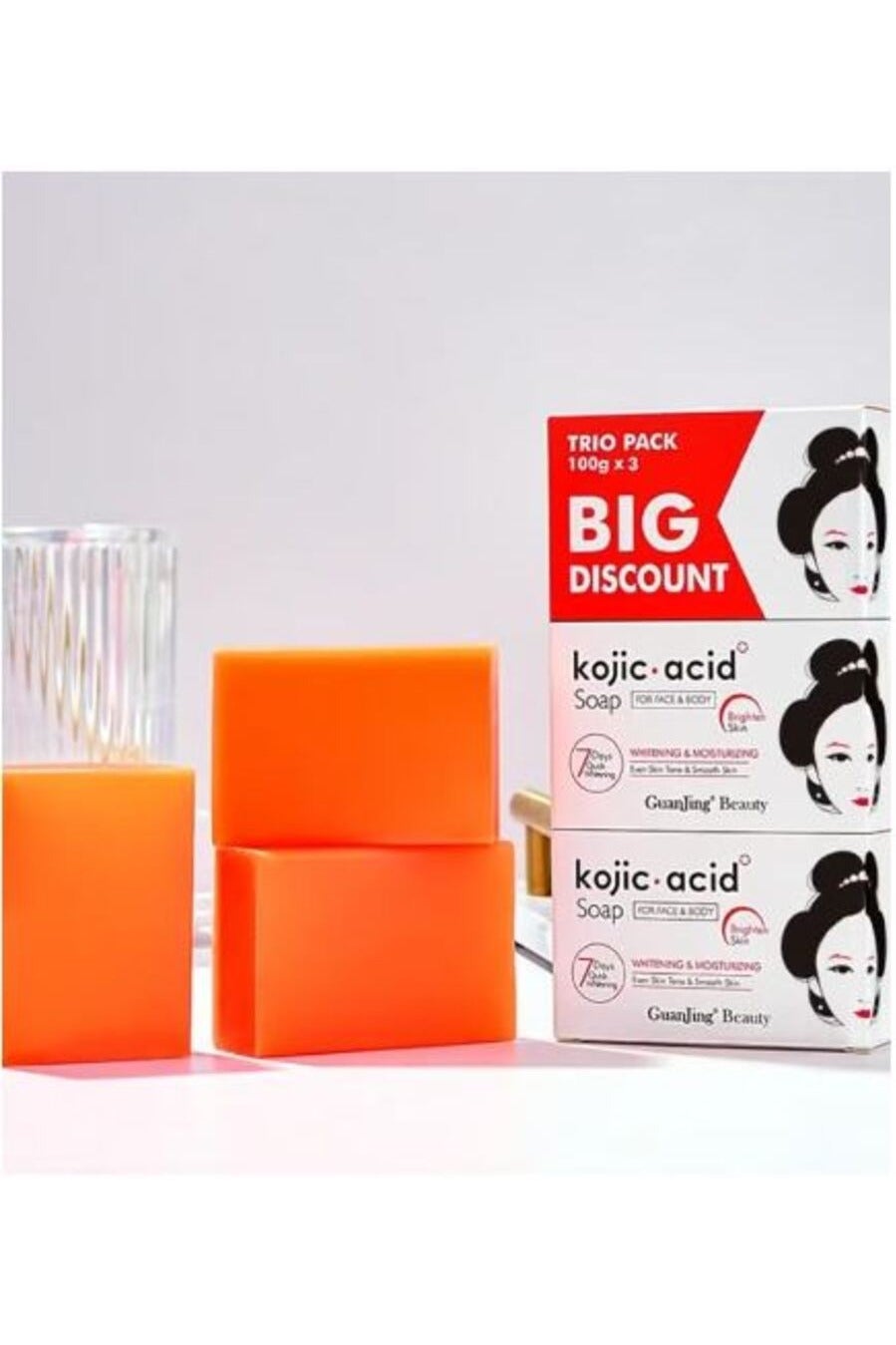 Whitening Kojic Acid Soap 100 g * 3 Pcs