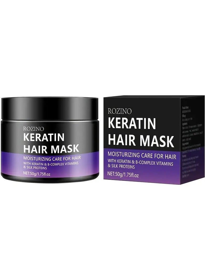 50g Contains Keratin Purple Hair Mask, Moisturizing Hair Care Cream,