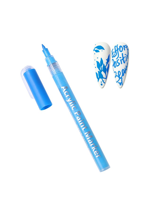 Acrylic Paint Markers Pens  for Nails Painting Wood Fabric Card Paper Ceramic & Glass Paint Marker  APM(DarkBlue)