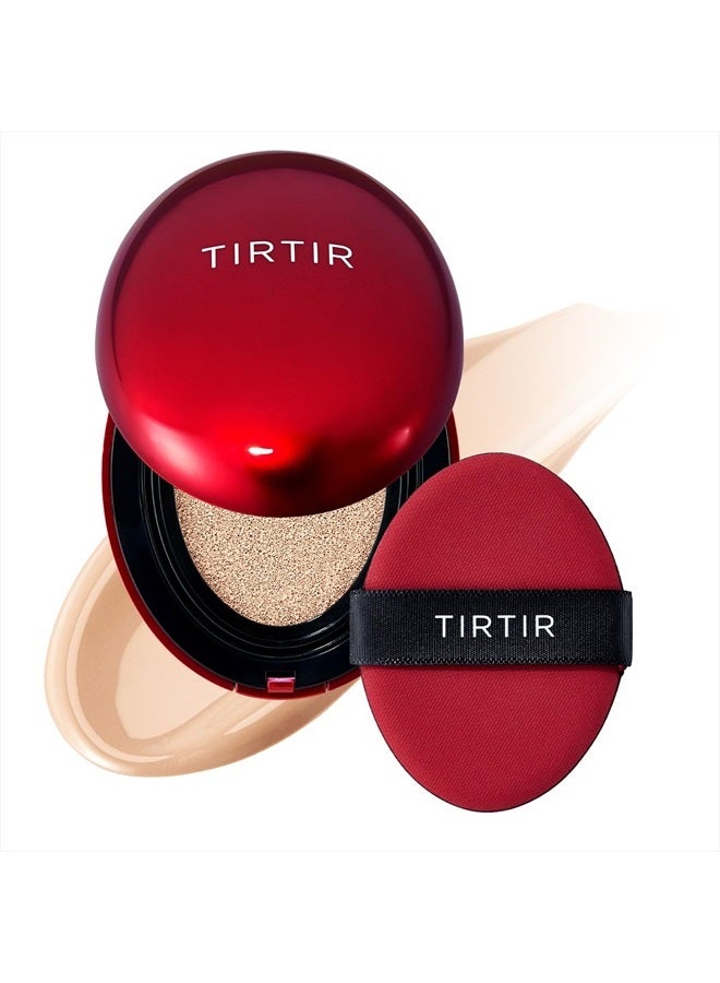 Mask Fit Red Cushion Foundation | for Glass skin, Long-Lasting, Lightweight, Buildable Coverage, Semi-Matte (21C Cool Ivory Mini 4.5g