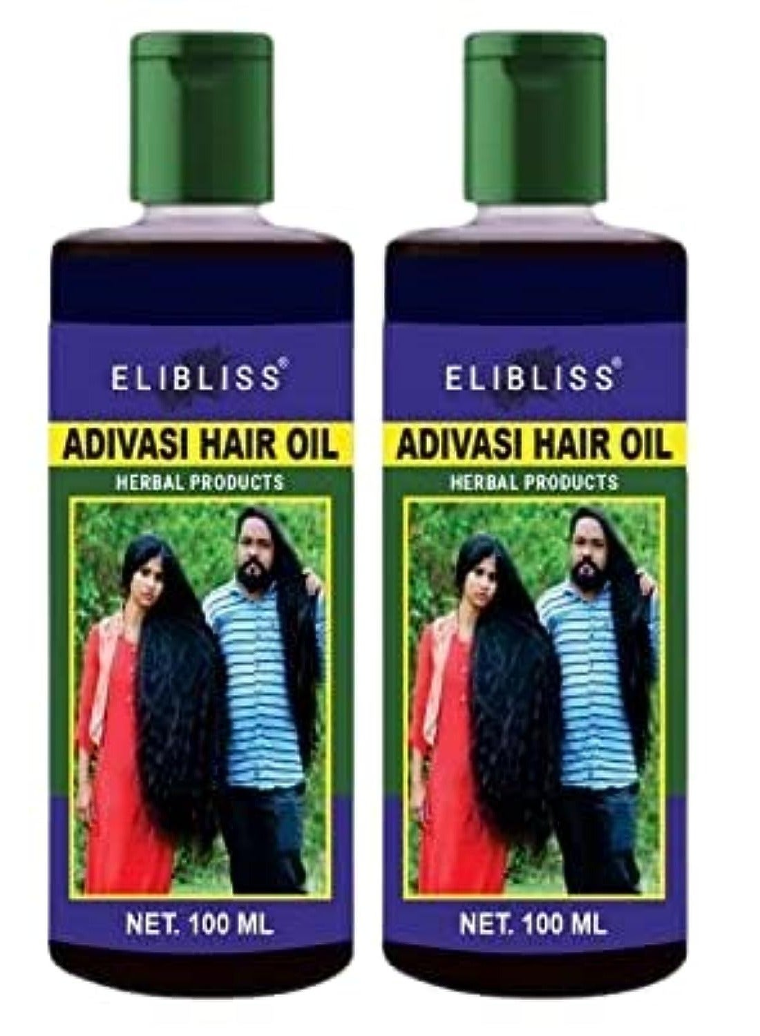 Elibliss Adivasi Herbal Hair Oil for Hair Growth and Hair Fall Control 100ML Pack Of 2