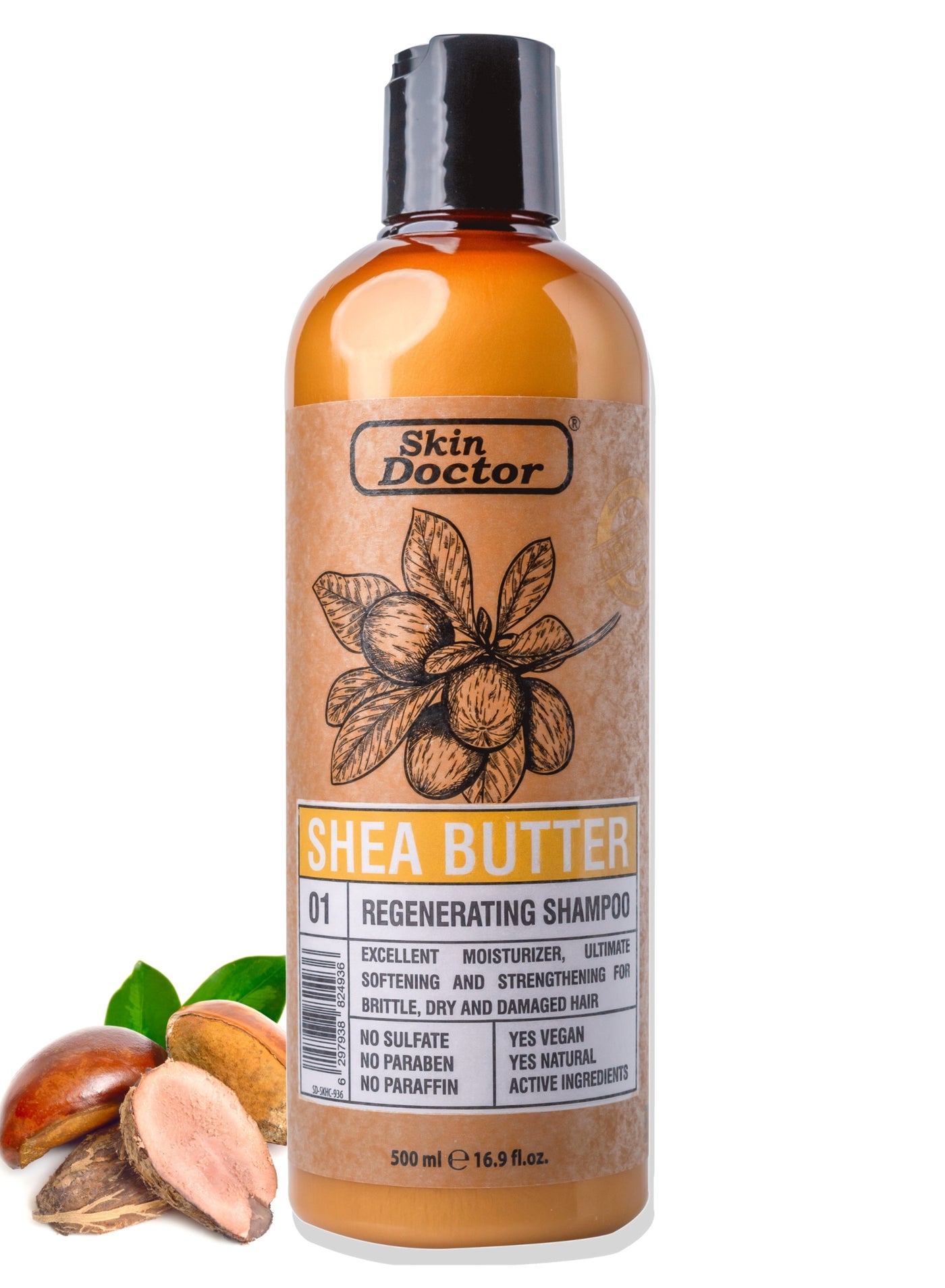 Shea Butter Regeneration Shampoo - sulfate-free & paraben-free  hair care - Reduced Breakage - Deep Hydration -  Suitable For All Hair Types - 500ml