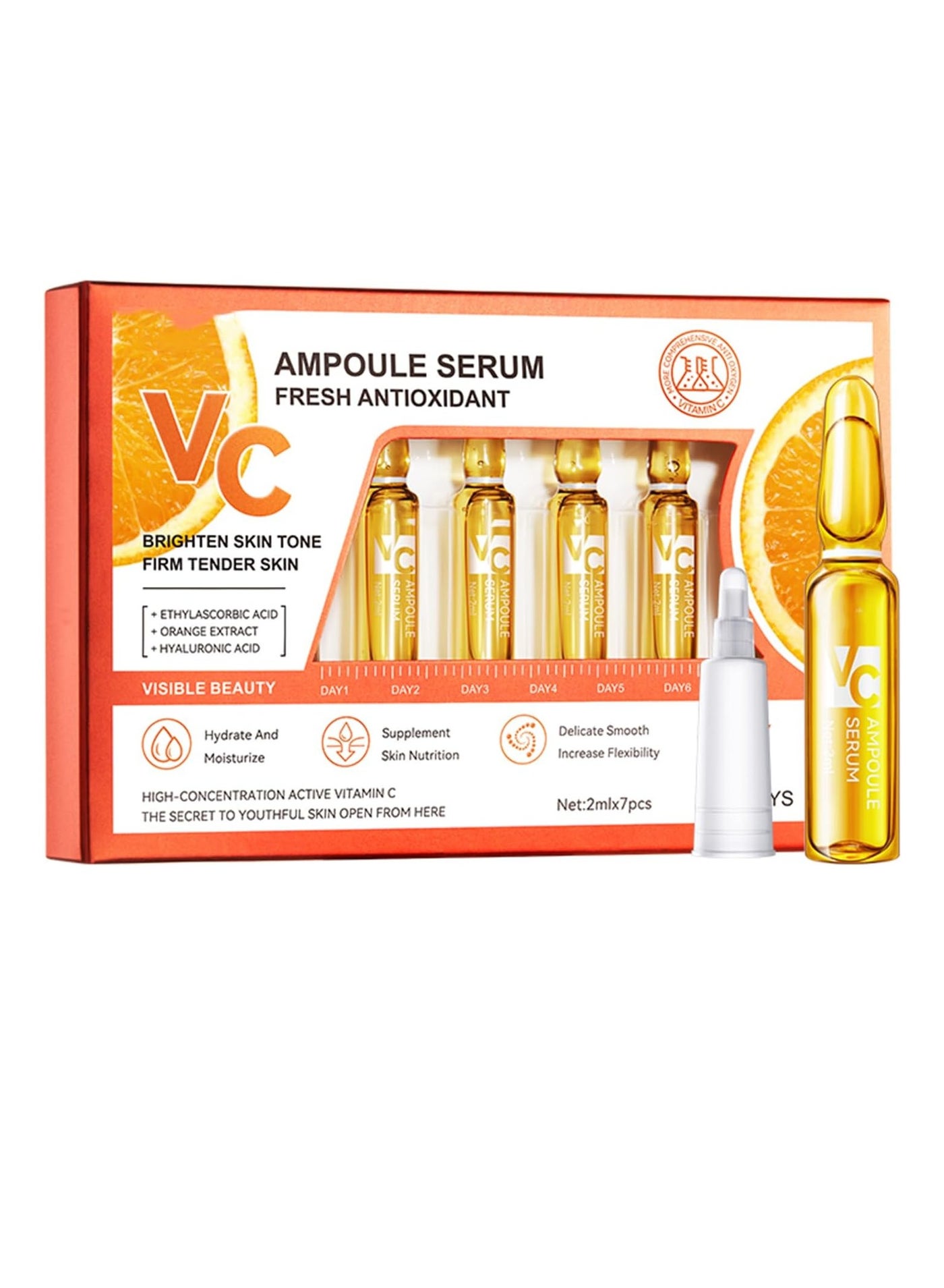 Vitamin C Face Whitening Serum Dark Spots Freckles Removal Hyaluronic Pore Minimizer Anti Aging Wrinkle Remove Golder Essence