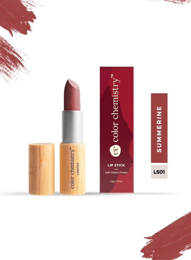 Color Chemistry Summerine Lipstick - 3.5 g, Lip Stick With Soft Matte Finish, For Hydrating, Light Weight And Long Lasting