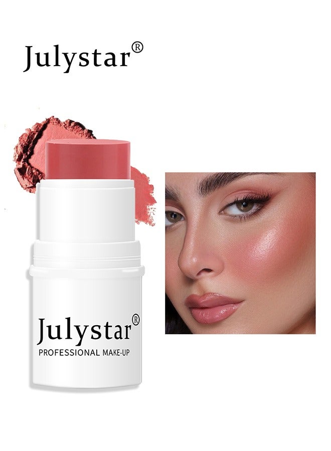 Monochromatic Multi Stick,Dual Use For Lips and Cheeks ,Long-Wearing,Natural-Looking Face Foundation Bright Peach Blusher for Daily Wear 3D Wonder Stick (#04)