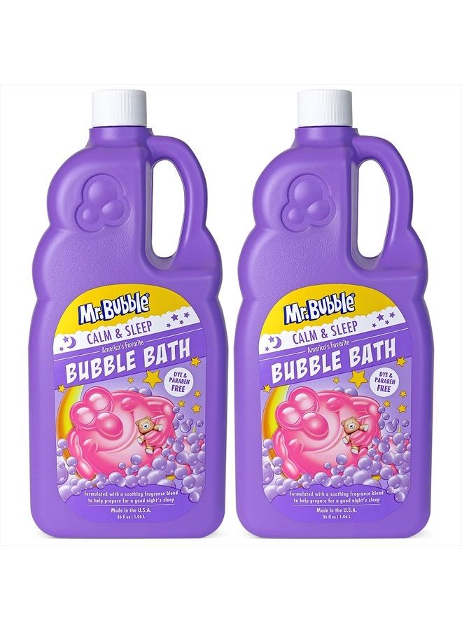 Calm & Sleep Bubble Bath (Pack of 2 Bottles, 36 fl oz Each)