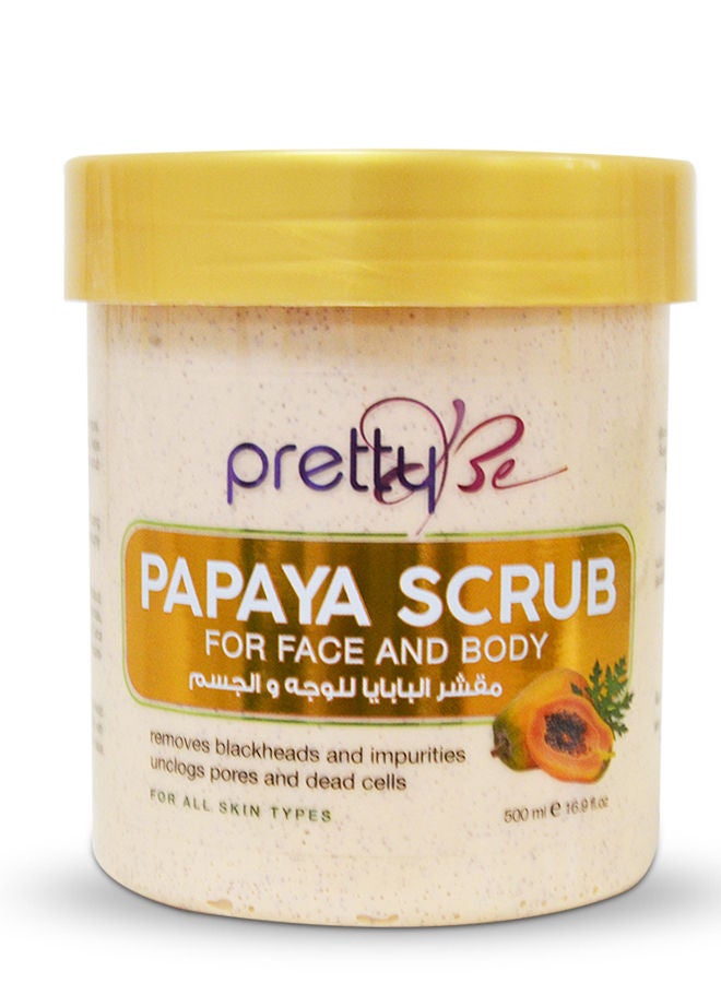 Papaya Scrub for Face and Body for All Skin Types 500ml