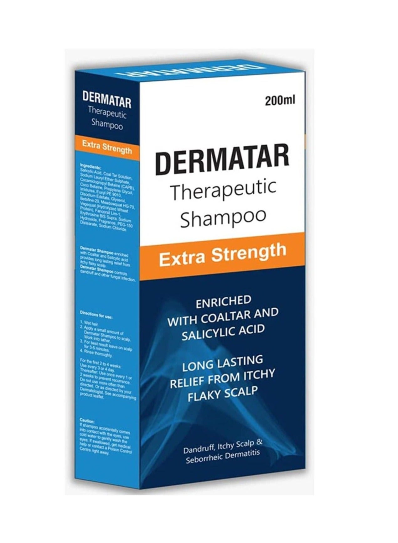 Dermatar Extra Strength Therapeutic Hair Shampoo 200ml