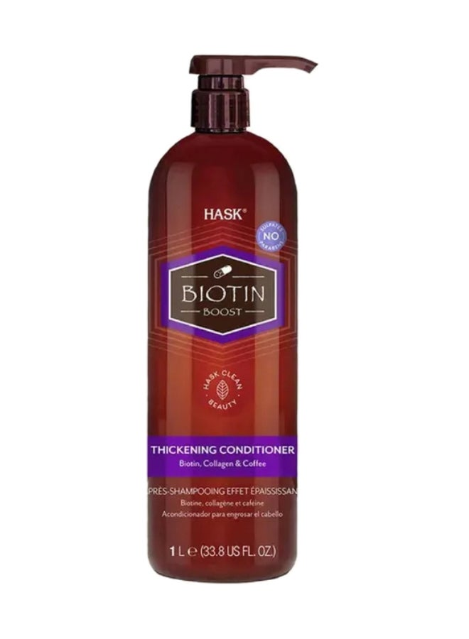 Biotin Boost Thickening Conditioner for Fine, Flat Hair - Detangles, Volumizes & Strengthens with Collagen & Coffee (1 L)