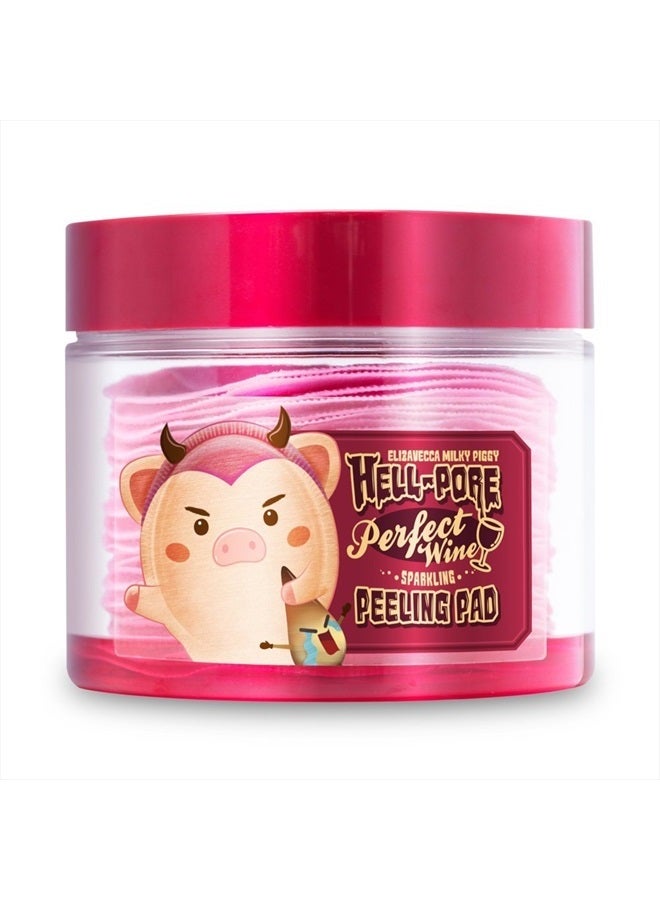 Exfoliate,Cleansing, Milky Piggy Hell-Pore Perfect Wine Sparkling Peeling Pad