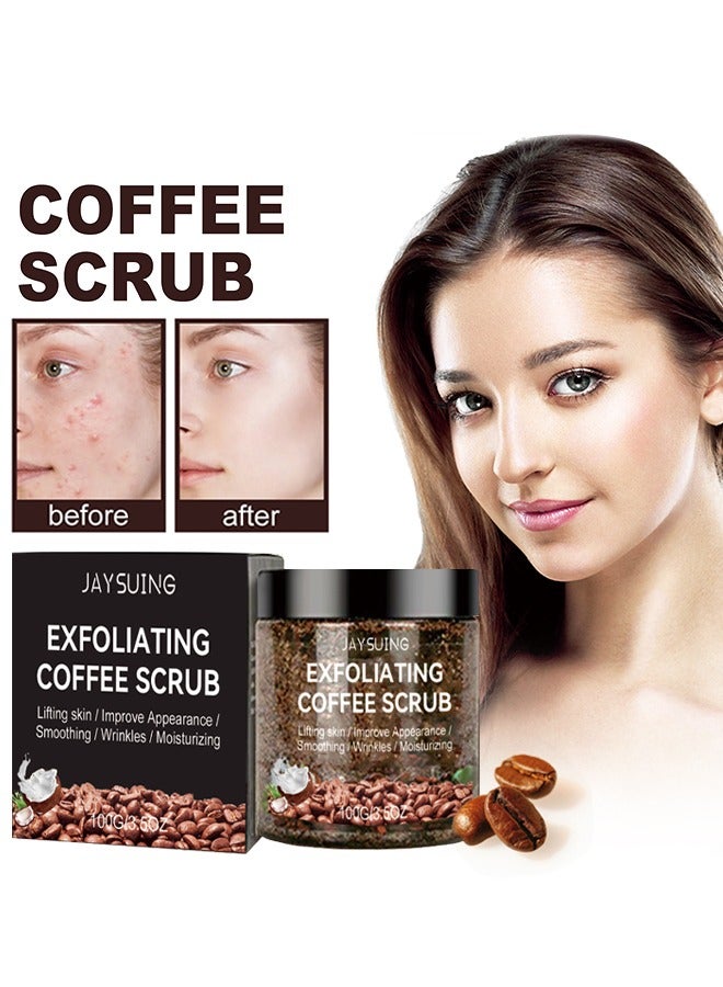 Exfoliating Coffee Scrub-Deep Clean Body Keratin, Fade Spots, Acne Marks, Brightening, Refreshing and Tender Skin 100g