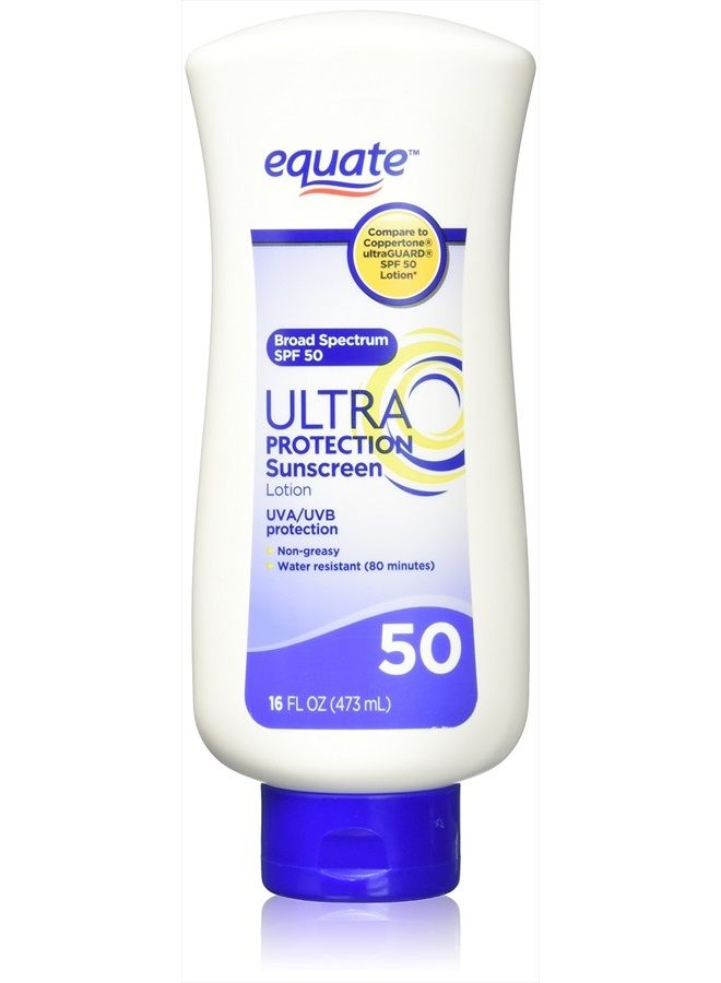 Ultra Protection Sunscreen SPF 50 16oz Compare to Coppertone SPF 50 Lotion