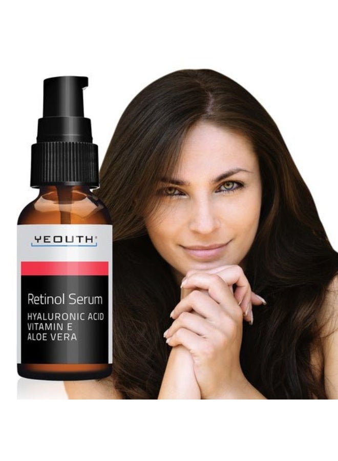 2.5% Retinol Serum With Hyaluronic Acid, Vitamin E, Aloe Vera, 2Oz - image 3