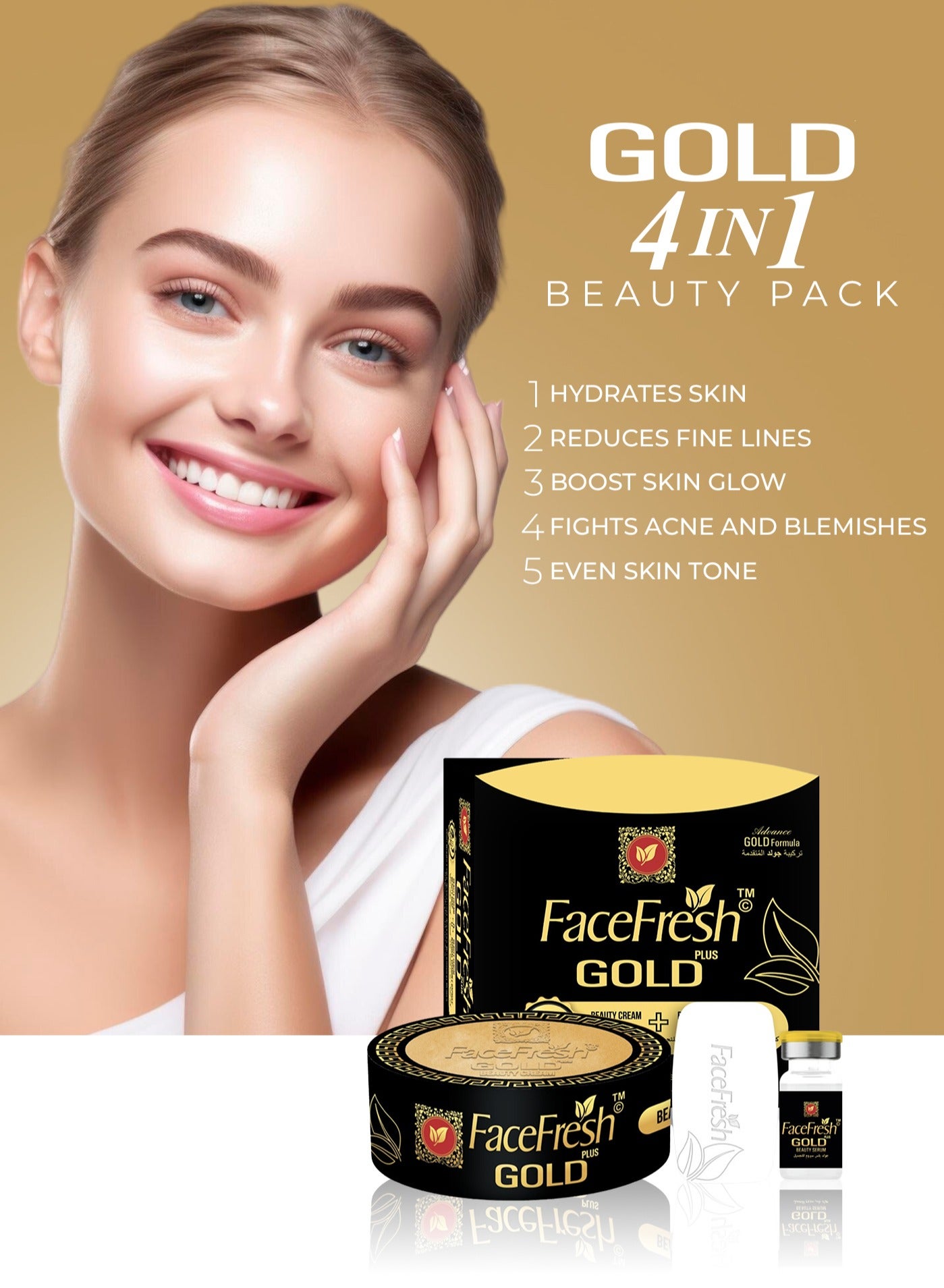 Face Fresh Gold Beauty Pack – Complete Skincare Solution