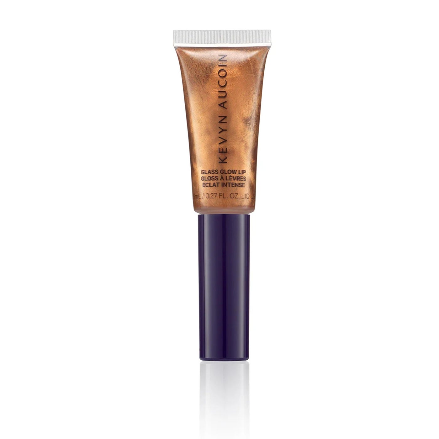 Kevyn Aucoin Glass Glow Lip, Spectrum Bronze: Multi-purpose lip gloss highlighter. 3D reflective glaze, comfortable wearing, non-sticky. Moisturize, protect, lock in shine. Makeup artist go to.