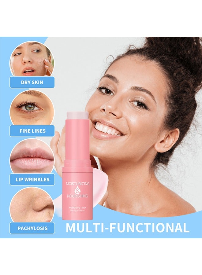 Moisturizing Stick-Moisturizing & Nourishing Multi Balm Facial Moisturizer Stick Balm Under Eye Cream Face Balm Stick for Hydrating and Smoothing Dry Skin Moisturizing Day and Night Stick