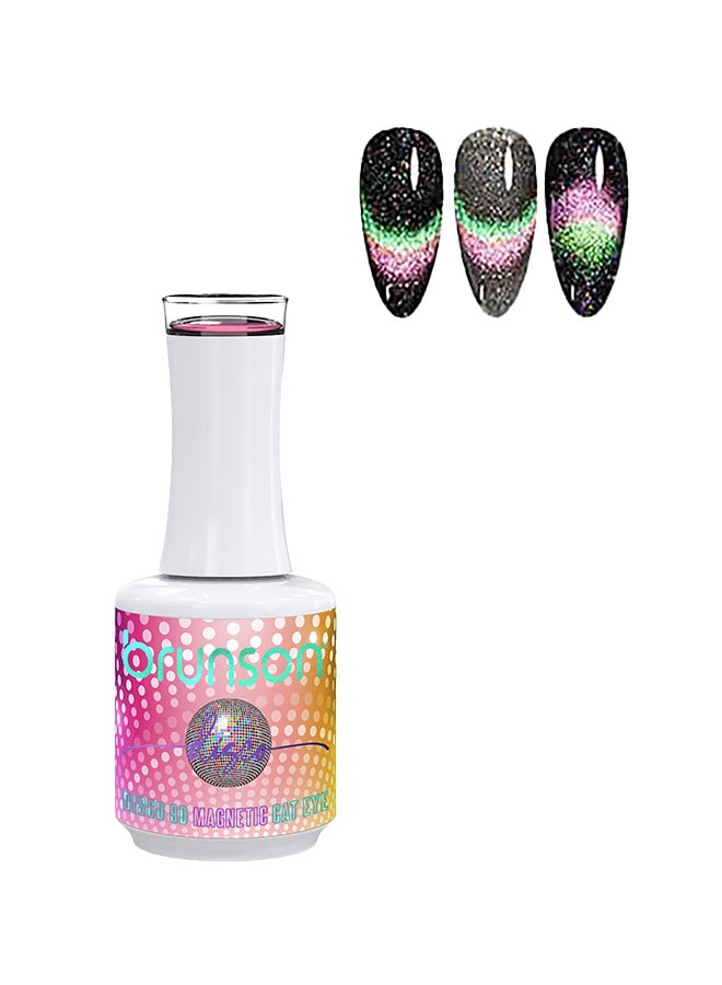 Gel Polish 15ml Disco 9D Magnetic Cat Eye Gel Polish Reflective Sparkly Diamond Gel Effect French Manicure Pedicure Gel Nail Polish Salon Quality Chip Resistant Gel Nail Extensions UV Gel for Nail Art