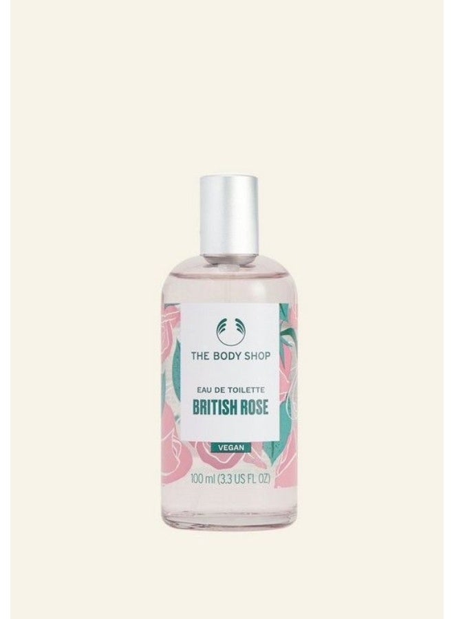 British Rose Eau de Toilette – Refreshingly Floral Fragrance | Made with 91% Natural-Origin Ingredients, 100 ml